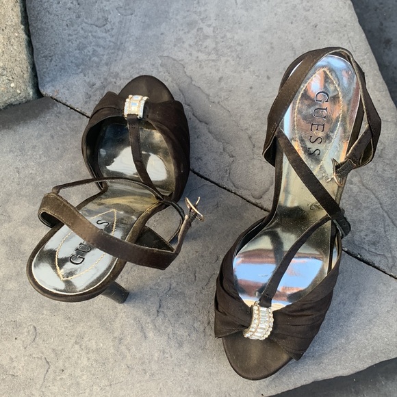 Black Open Toe Heels - Picture 8 of 9